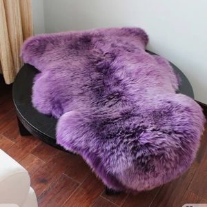 Real fur rugs. Set of two people sofa cover. Bed rugs